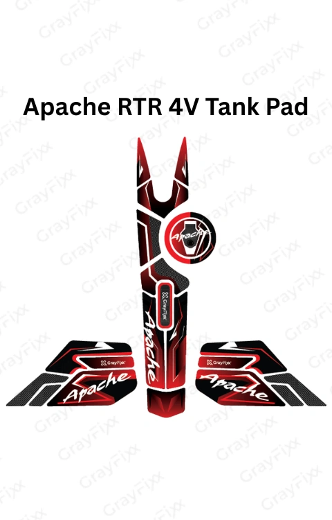 Apache RTR 4V Full Tank Pad with Knee Pad | Full Tank Pad Compatible with Apache RTR 4V, Premium Finish, Waterproof, Pack of 1